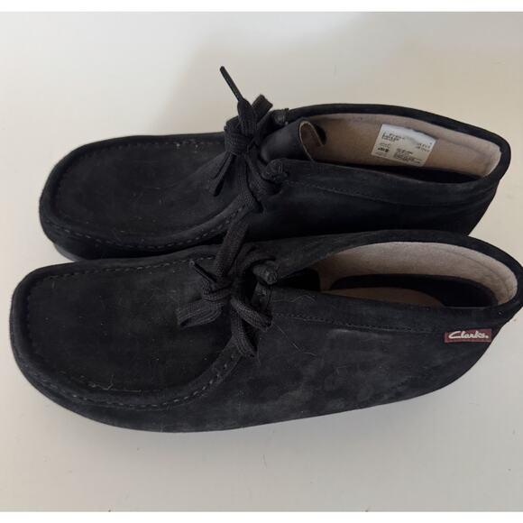 Clarks Jinkson Hi Chukka Boots Mens 10.5 Black Suede Lace Up Ankle Shoes main image 4